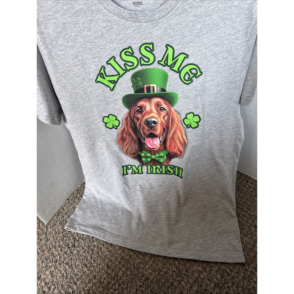 Kiss Me I'm Irish T-Shirt Light Gray Size 2XL: Way To Celebrate